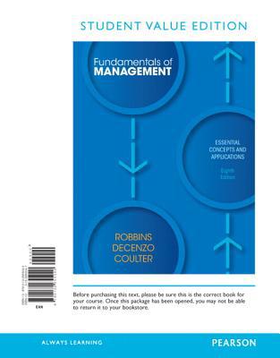 Book Fundamentals of Management: Essential Concepts and Applications free