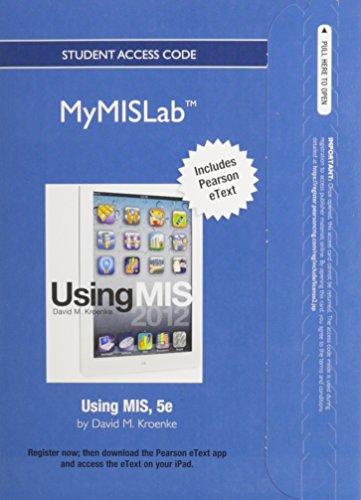 Book Using MIS MyMISLab Printed Access Code Card: Includes Pearson Etext free