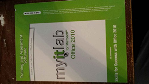 Book Myitlab Student Access Code Card for Skills Office 2010, Vol 1. free