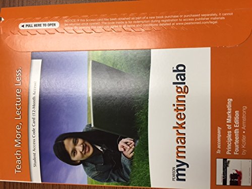 Book Principles of Marketing My Marketing Lab Student Access free