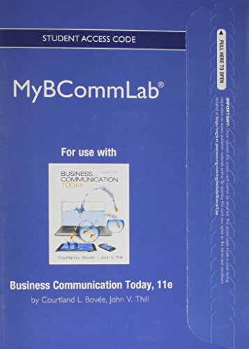 Book MyBCommLab -- Access Card -- for Business Communication Today free