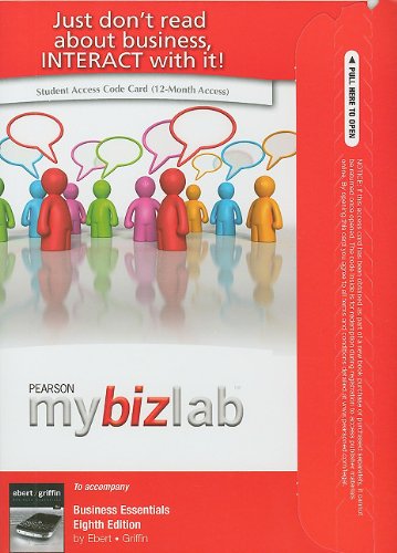 Book Business Essentials: Mybizlab Student Access Code Card free
