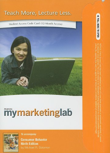Book Mymarketinglab Student Access Code Card For Consumer Behavior free