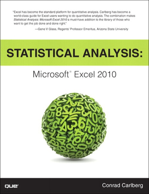Book Statistical Analysis: Microsoft Excel 2010 free