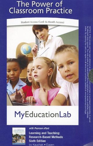 Book Myeducationlab Pegasus with Pearson Etext Student Access Code Card for Learning and Teaching: Research-Baesd Methods free