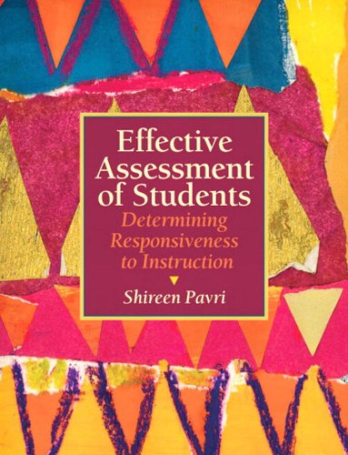 Book Effective Assessment of Students: Determining Responsiveness to Instruction (2-downloads) free