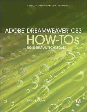 Book Adobe Dreamweaver CS3 How-Tos: 100 Essential Techniques free