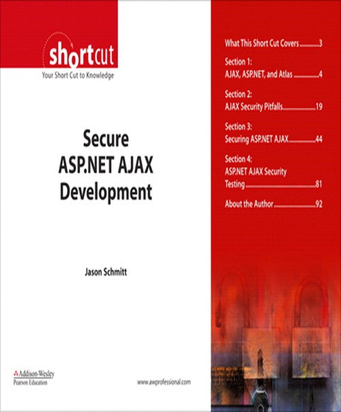 Book Secure ASP.NET AJAX Development (Digital Short Cut) free