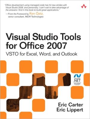 Book Visual Studio Tools for Office 2007: VSTO for Excel, Word, and Outlook free