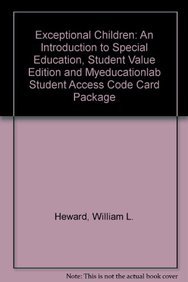 Book Exceptional Children + Myeducationlab Student Access Code Card: An Introduction to Special Education, Student Value Edition free