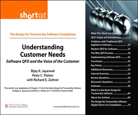 Book Understanding Customer Needs (Digital Short Cut): Software QFD and the Voice of the Customer free