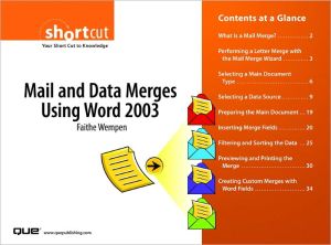 Book Mail and Data Merges Using Word 2003 (Digital Short Cut) free