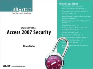 Book Microsoft Office Access 2007 Security (Digital Short Cut) free
