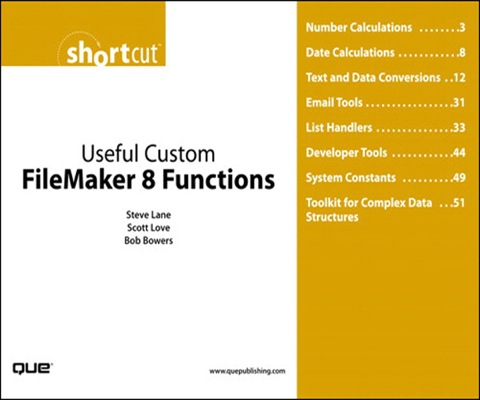 Book Useful Custom FileMaker 8 Functions (Digital Short Cut) free