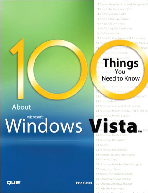 Book 100 Things You Need to Know about Microsoft Windows Vista free