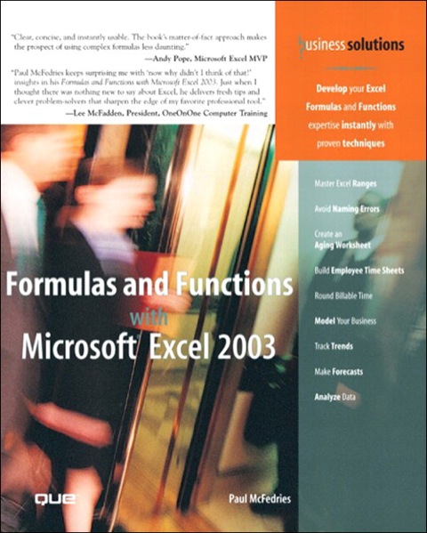 Book Formulas and Functions with Microsoft Excel 2003 free