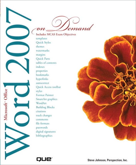 Book Microsoft Office Word 2007 On Demand free