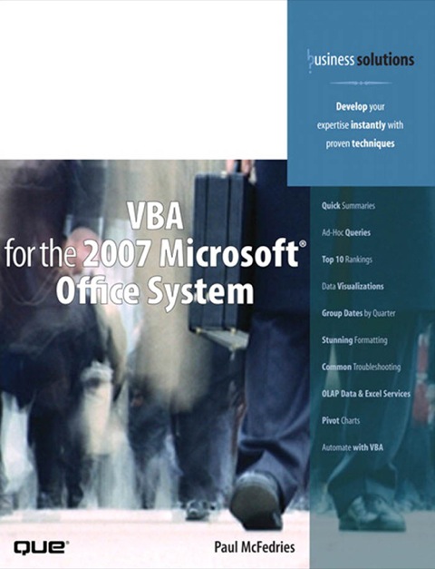 Book VBA for the 2007 Microsoft Office System free