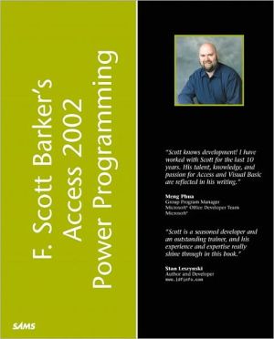 Book F. Scott Barker's Microsoft Access 2002 Power Programming free