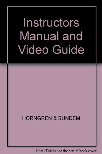 Book Instructors Manual And Video Guide free