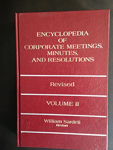 Book Encyclopedia of corporate meetings, minutes, and resolutions free