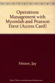 Book Operations Management + Myomlab and Pearson Etext free