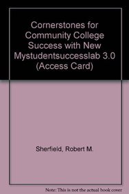 Book Cornerstones for Community College Success + New Mystudentsuccesslab 3.0 Access Card free