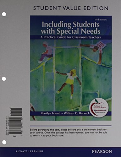 Book Including Students with Special Needs: A Practical Guide for Classroom Teachers free