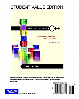 Book Starting Out With C++: From Control Structure Through Objects free