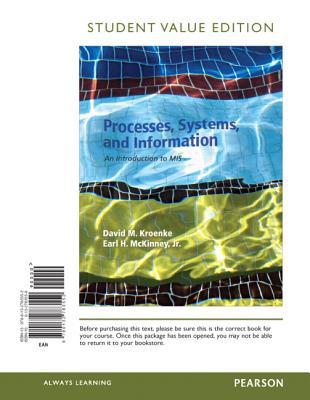 Book Processes, Systems, and Information: An Introduction to MIS, Student Value Edition free