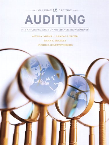 Book Auditing: The Art and Science of Assurance Engagements, Twelfth Canadian Edition (12th Edition) free