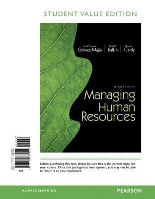 Book Managing Human Resources: Student Value Edition free