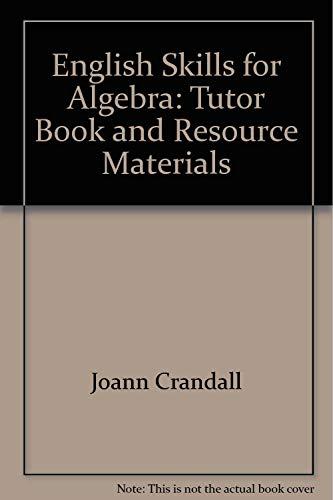 Book English Skills For Algebra: Tutor Book And Resource Materials free