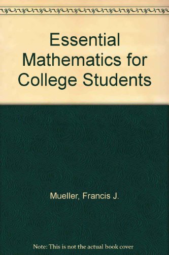 Book Essential Mathematics For College Students free