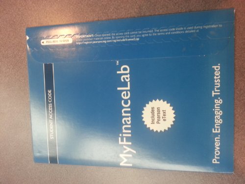 Book MyFinanceLab Pearson eText Student Access Card free