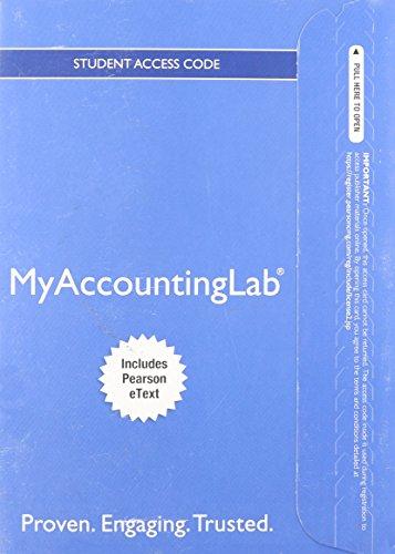 Book NEW MyAccountingLab with EText - Component Access Card (1-Semester Access) free