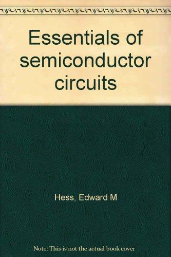 Book Essentials Of Semiconductor Circuits free