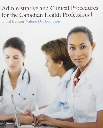 Book Administrative and Clinical Procedures for the Canadian Health Professional (3rd Edition) [Paperback] free
