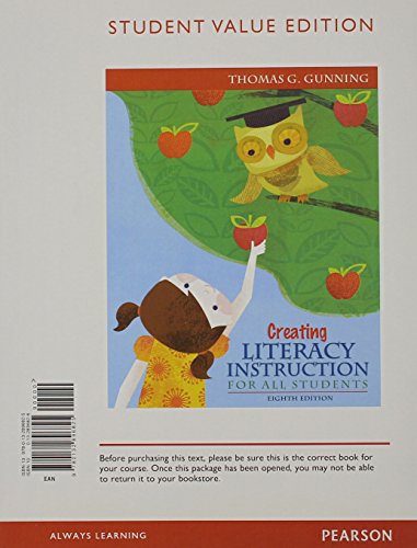 Book Creating Literacy Instruction for All Students, Student Value Edition (8th Edition) free