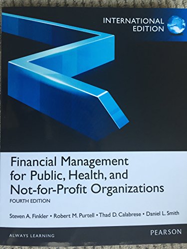 Book financial management for public, health, and not for profit organiations [Pap... free