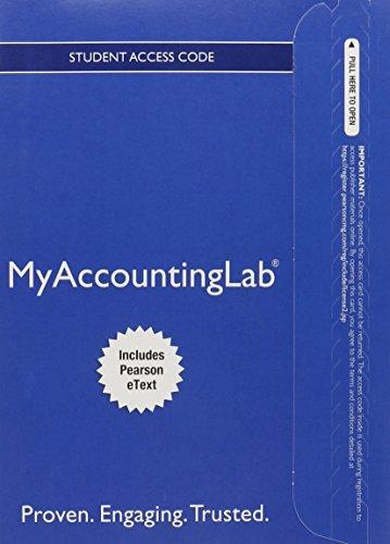 Book NEW MyAccountingLab with Pearson eText --  Access Card --  for Introduction to Financial Accounting (MyAccountingLab (Access Codes)) free