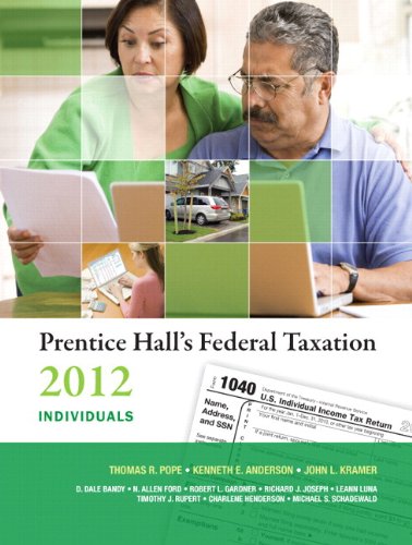 Book Prentice Hall's Federal Taxation 2012 Individuals + New Myaccountinglab With Pearson Etext free