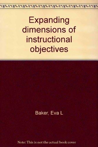 Book Expanding dimensions of instructional objectives free