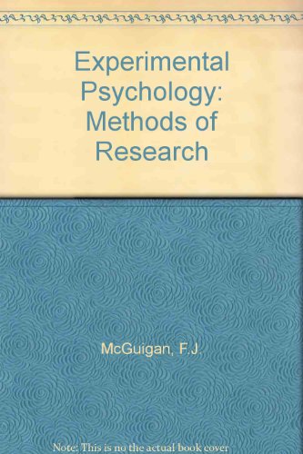 Book Experimental psychology: Methods of research free
