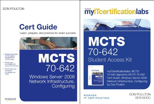 Book MCTS 70-642 Cert Guide: Windows Server 2008 Network Infrastructure, Configuring Cert Guide with MyITCertificationlab Bundle free