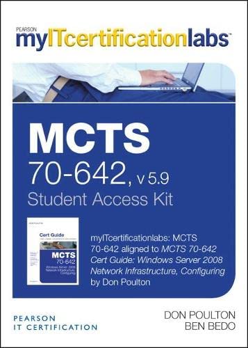 Book MCTS 70-642 Cert Guide: Windows Server 2008 Network Infrastructure, Configuring MyITCertificationlab -- Access Card free