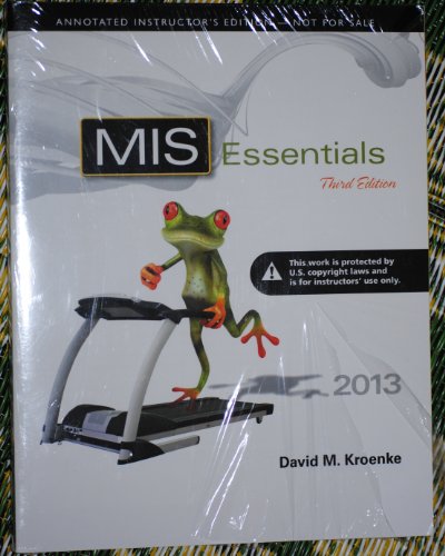 Book MIS Essentials - Annotated Instructor's Edition free