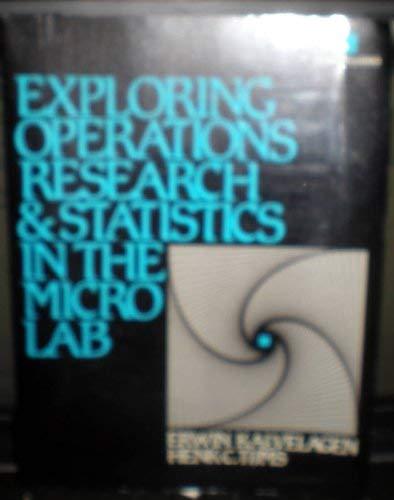 Book Exploring Operations Research And Statistics In The Micro Lab/book And Disk free
