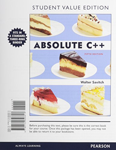 Book Absolute C++, Student Value Edition Plus MyProgrammingLab with Pearson eText -- Access Card Package (5th Edition) free
