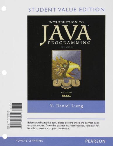 Book Introduction to Java Programming, Brief Version, Student Value Edition (9th Edition) free